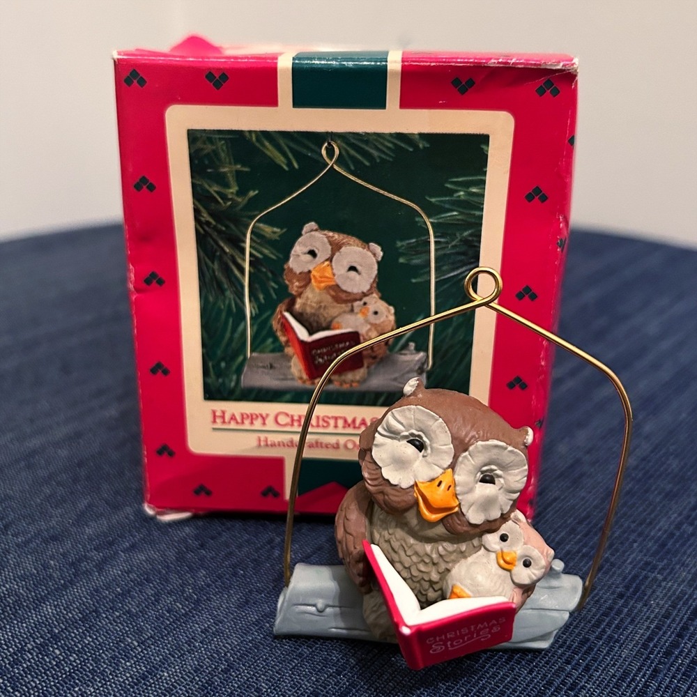 Hallmark Keepsake Ornament Happy Christmas to Owl Vintage 1986 Tree Holiday